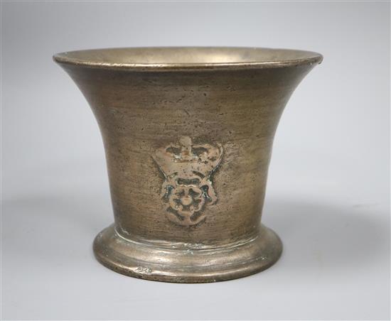 A 15th or 16th century bronze mortar